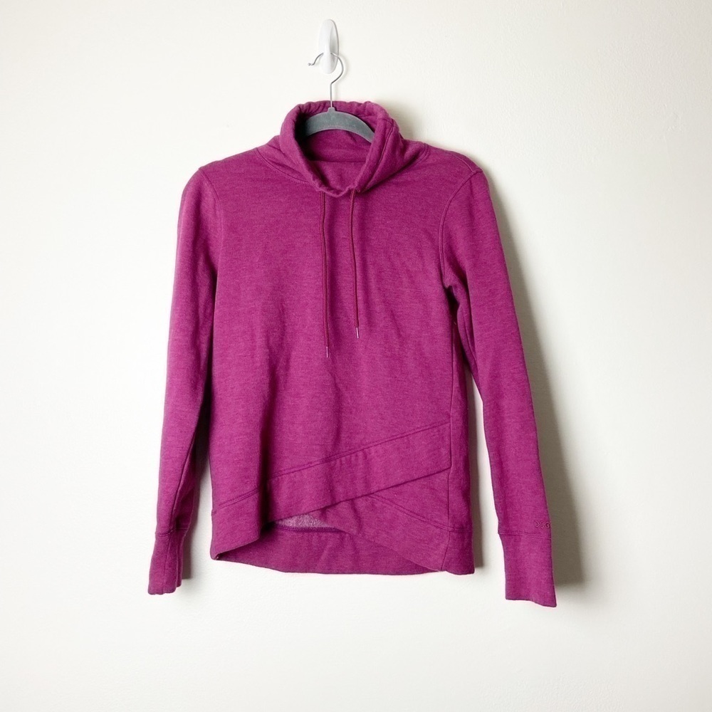 DSG • Women’s Tulip Hem Funnel Neck Sweatshirt in Pink Size XS